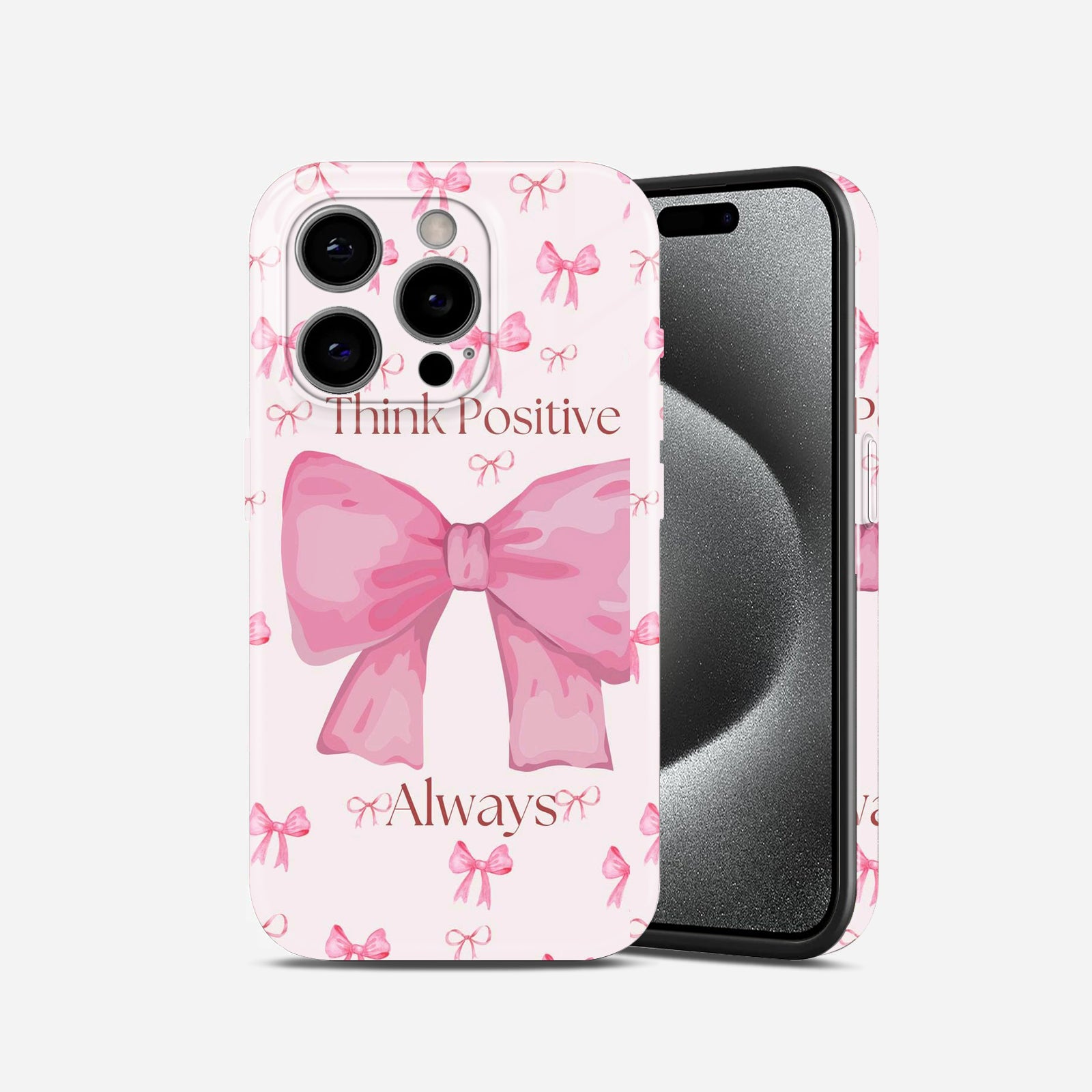 Think Positive Always Motivational Quote Design, Hard Glossy Case - Stylish & Protective Cover