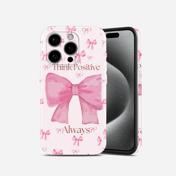 Think Positive Always Motivational Quote Design, Hard Glossy Case - Stylish & Protective Cover