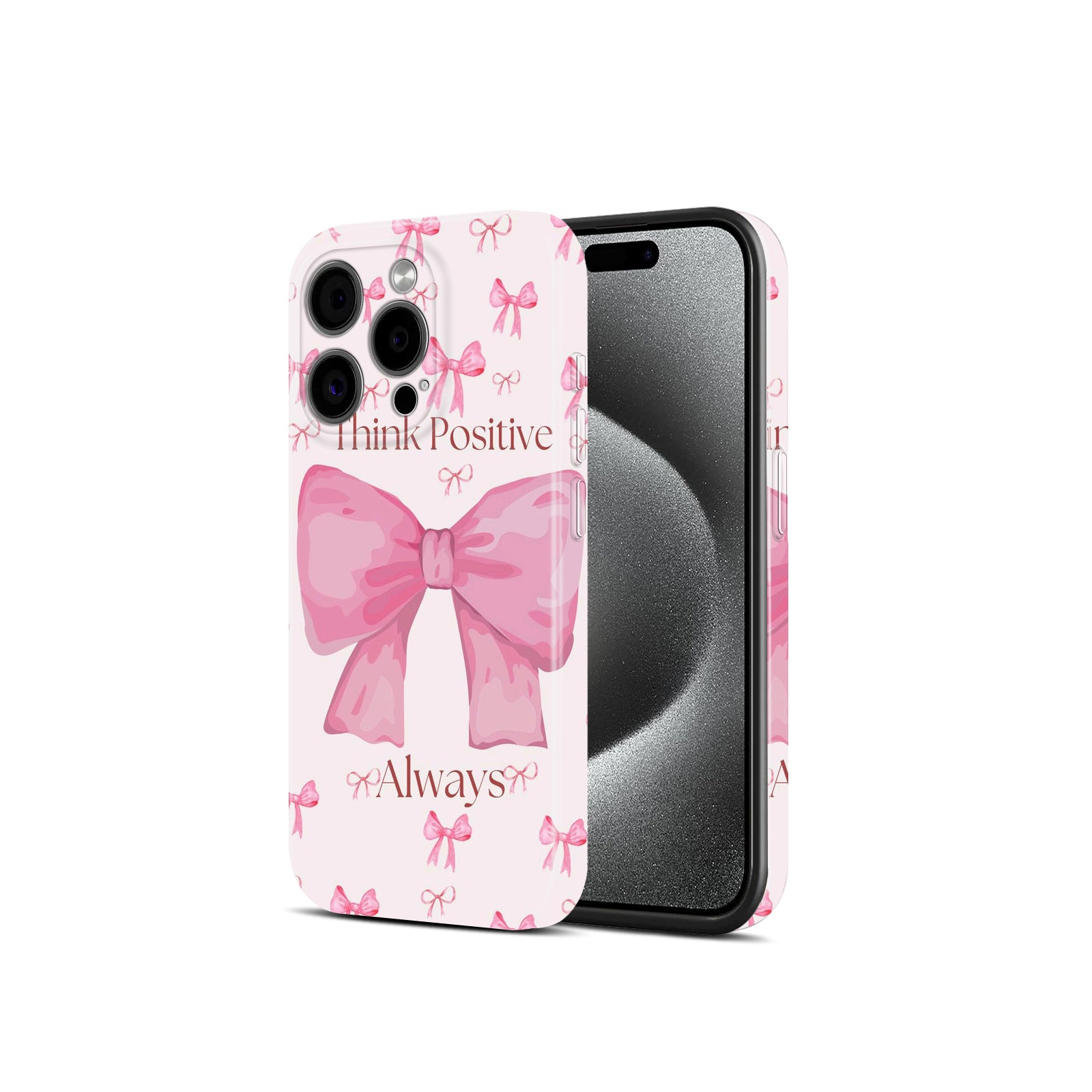 Think Positive Always Motivational Quote Design, Hard Glossy Case - Stylish & Protective Cover