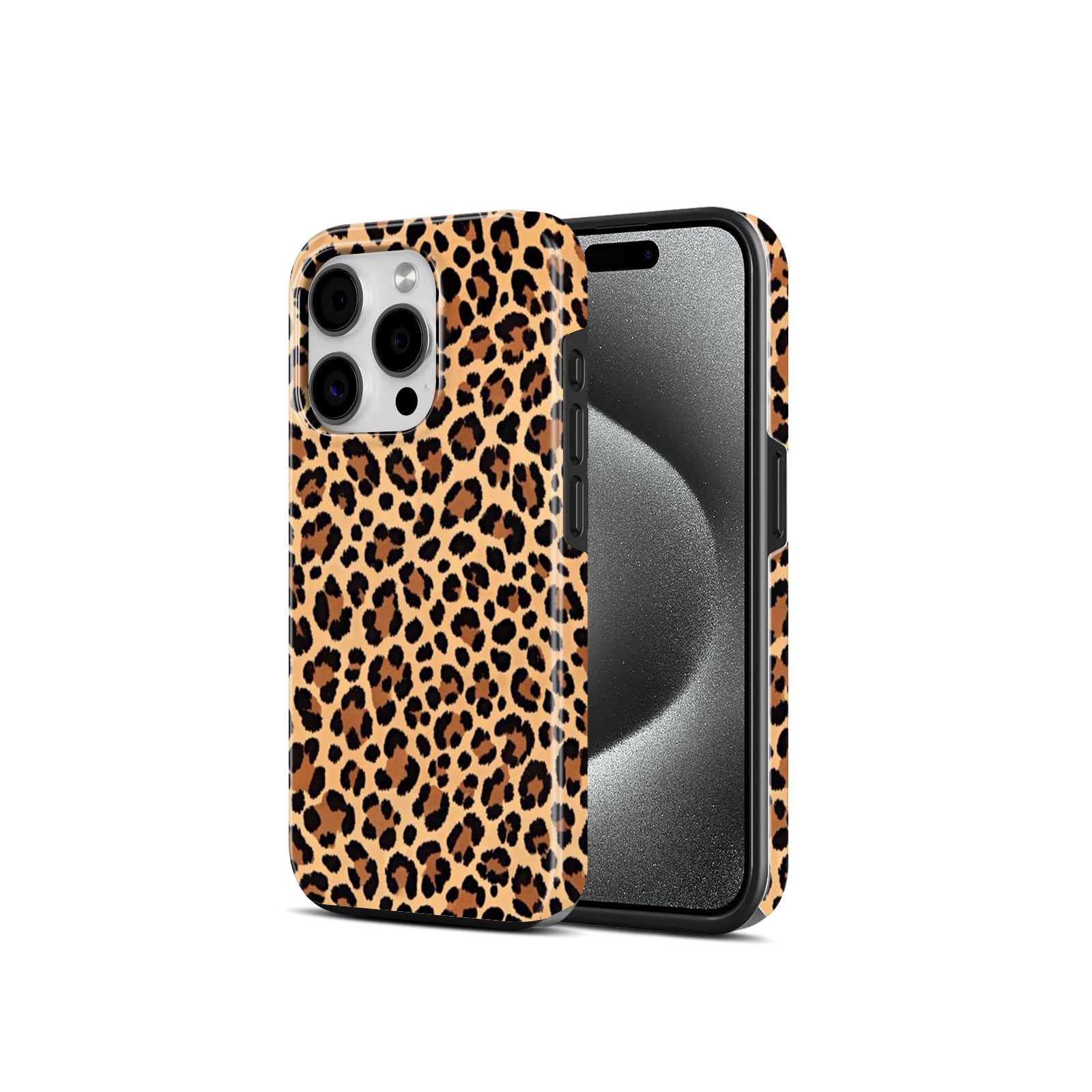 Leopard Print, 2 in 1 Mobile Case, Dual Layer Protective Cover