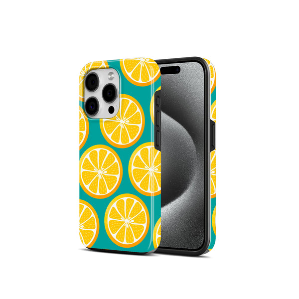 Orange Slices Print, 2 in 1 Mobile Case, Dual Layer Silicone and Hard Shell
