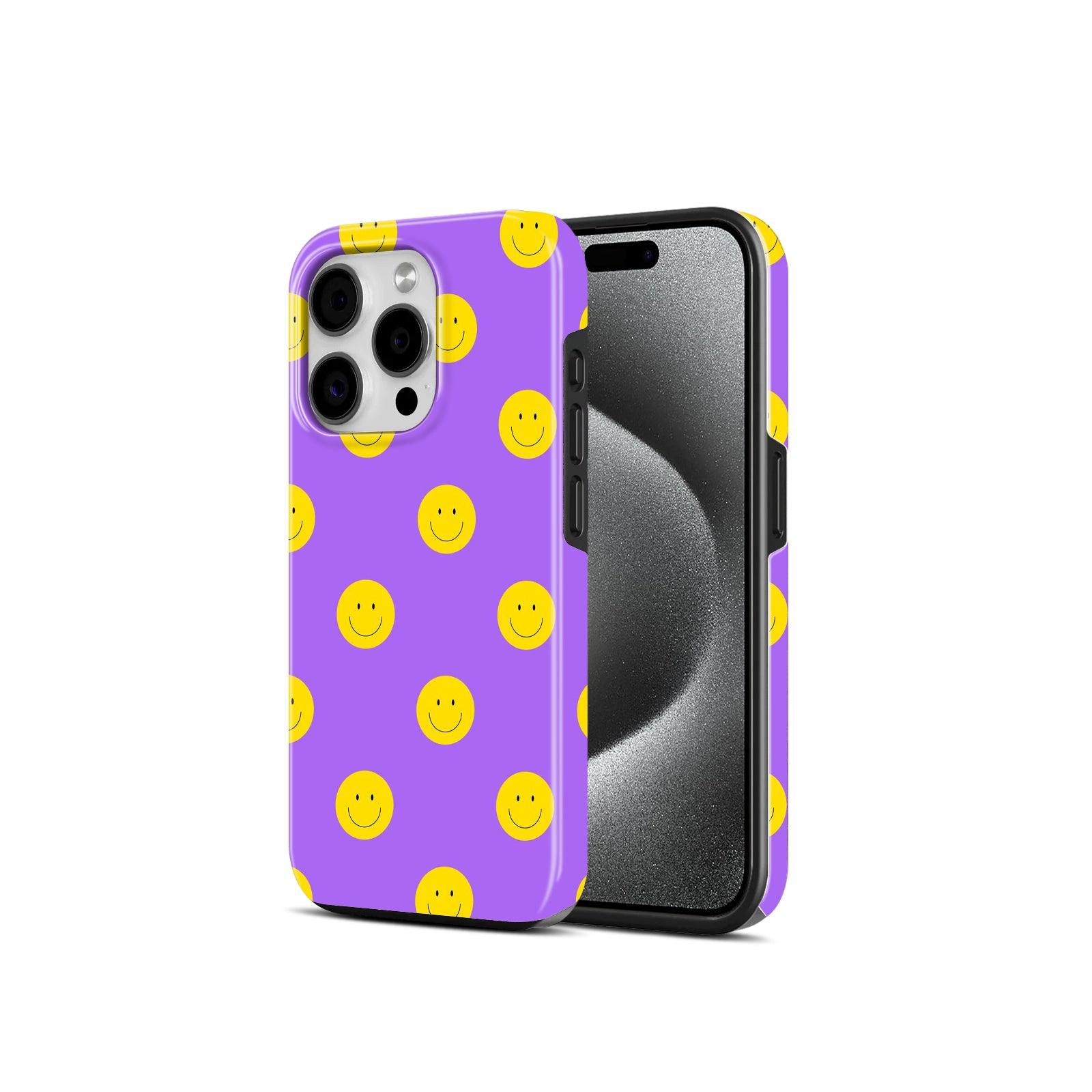 Smiley Face Pattern, 2 in 1 Mobile Case, Dual Layer Protective Cover