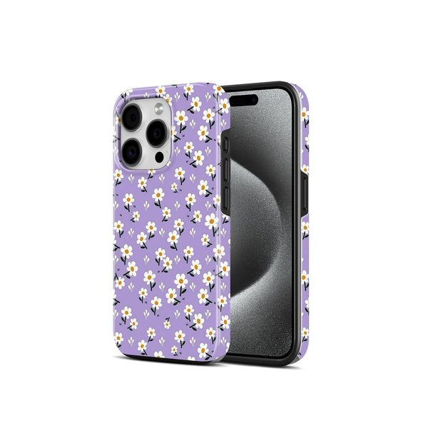 The Joyful Studio Daisy Floral Pattern, 2 in 1 Mobile Case, Dual Layer Protective Cover