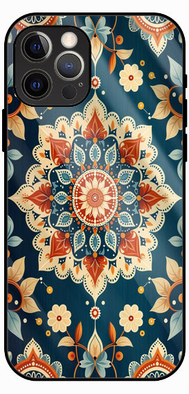 Mandala Design, Boho Style, Luxury Glass Back Phone Case