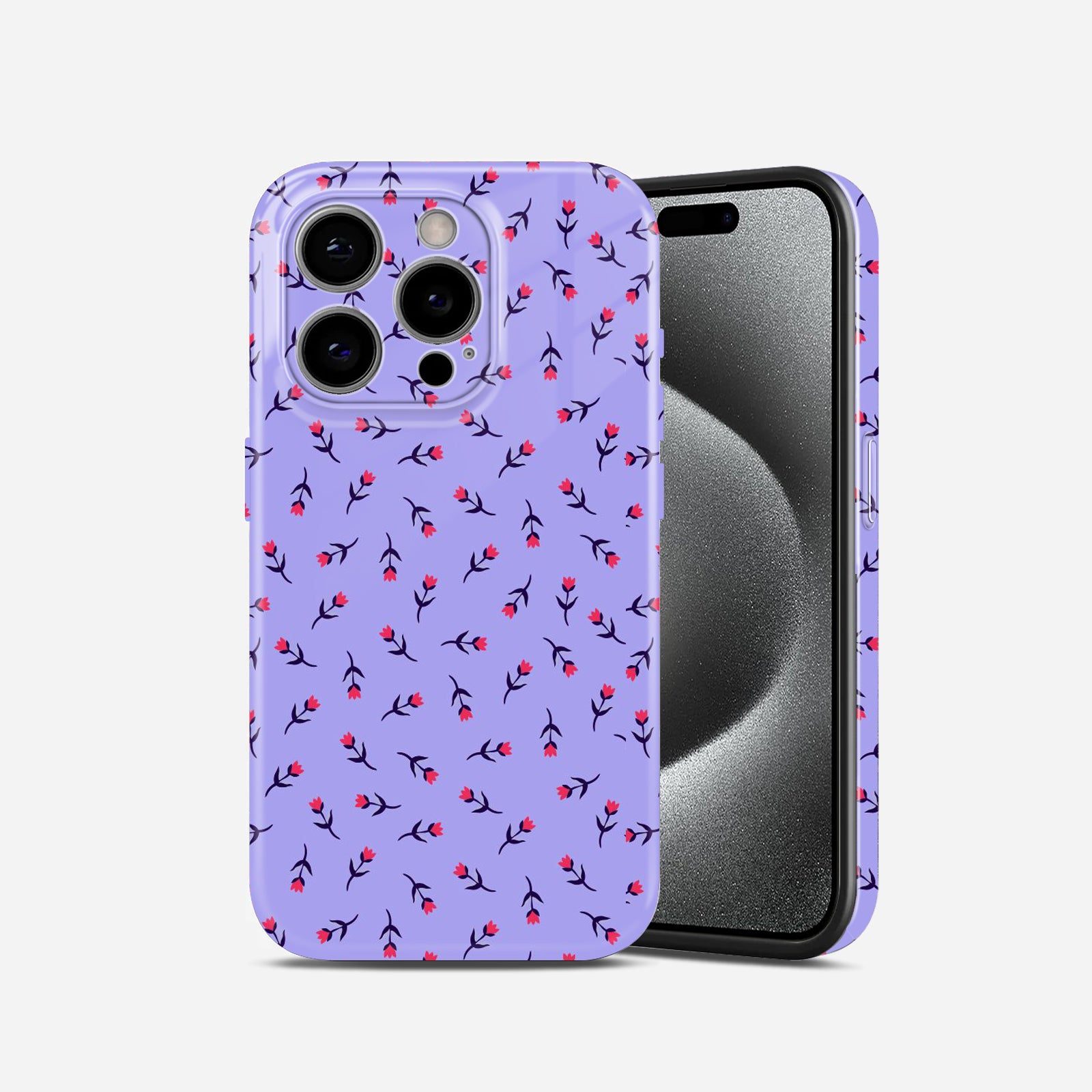 Purple Floral Ditsy Print, Hard Glossy Case - Stylish & Protective Cover