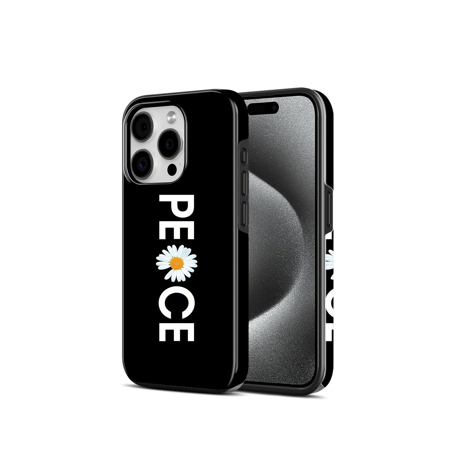 Peace Daisy Floral Print Design, 2 in 1 Mobile Case, Dual Layer Protective Cover