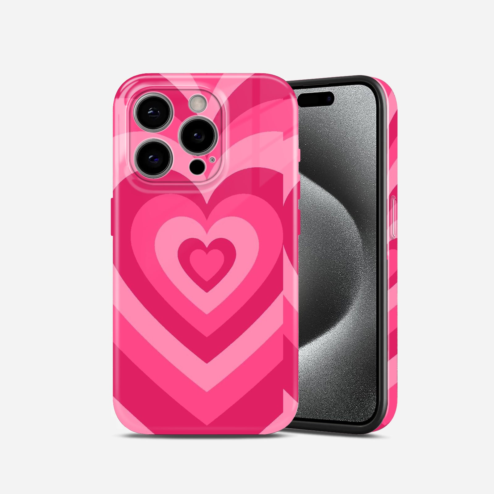 Pink Heart Pattern, Hard Glossy Case - Stylish & Protective Cover