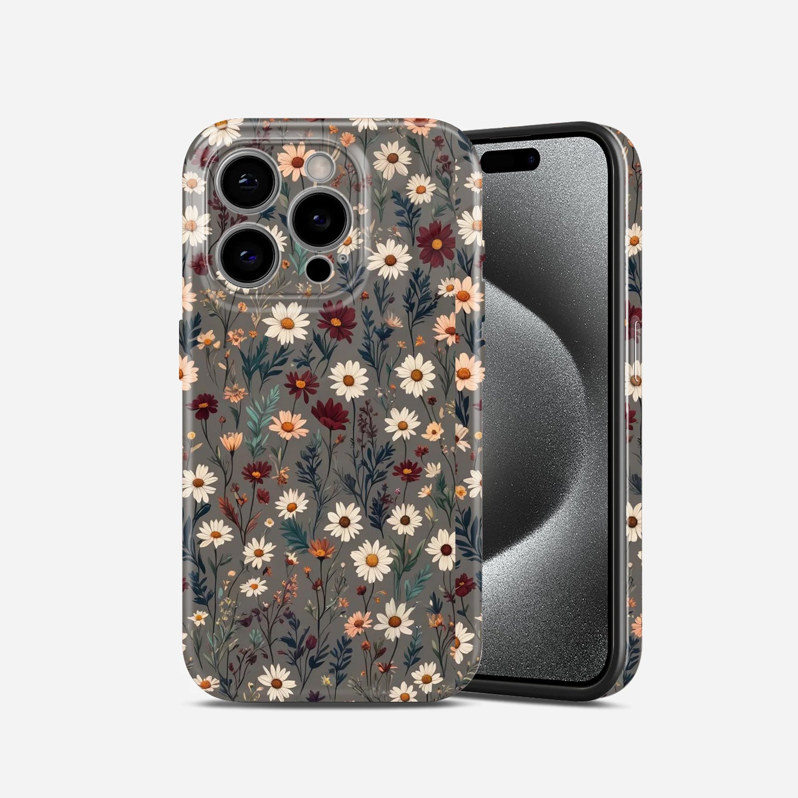 Wildflower Daisy Pattern, Botanical Design, Hard Glossy Case - Stylish & Protective Cover