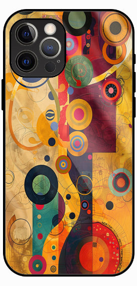 Abstract Color Bubble Art Luxury Glass Back Phone Case