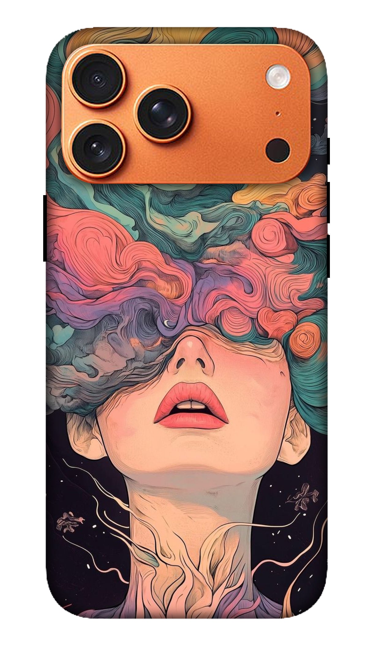 Abstract Floral Face Aesthetic Phone Case
