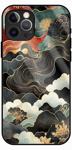 Abstract Landscape Marble Art Luxury Glass Back Phone Case