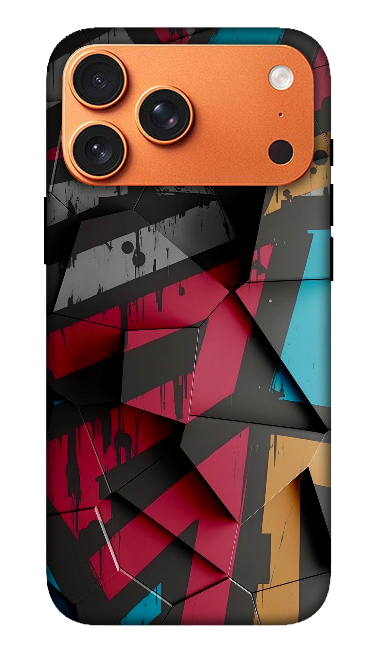 Abstract Red Geometric Premium Phone Case