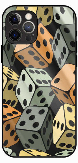 Abstract Shapes Pattern Luxury Glass Back Phone Case