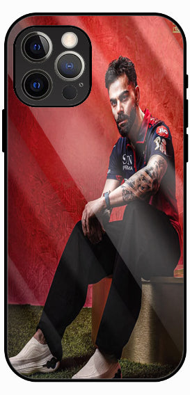 Action Shot Cricket Player Luxury Glass Back Phone Case
