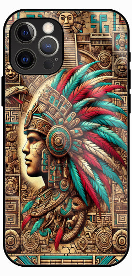 Aztec Tribal Pattern Design Luxury Glass Back Phone Case