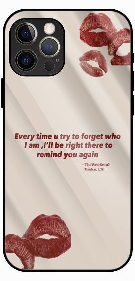 Beige Quote Minimal Premium Glass Phone Case