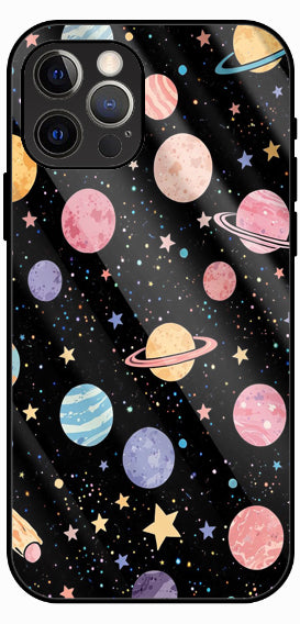 Black Doodle Art Premium Glass Phone Case