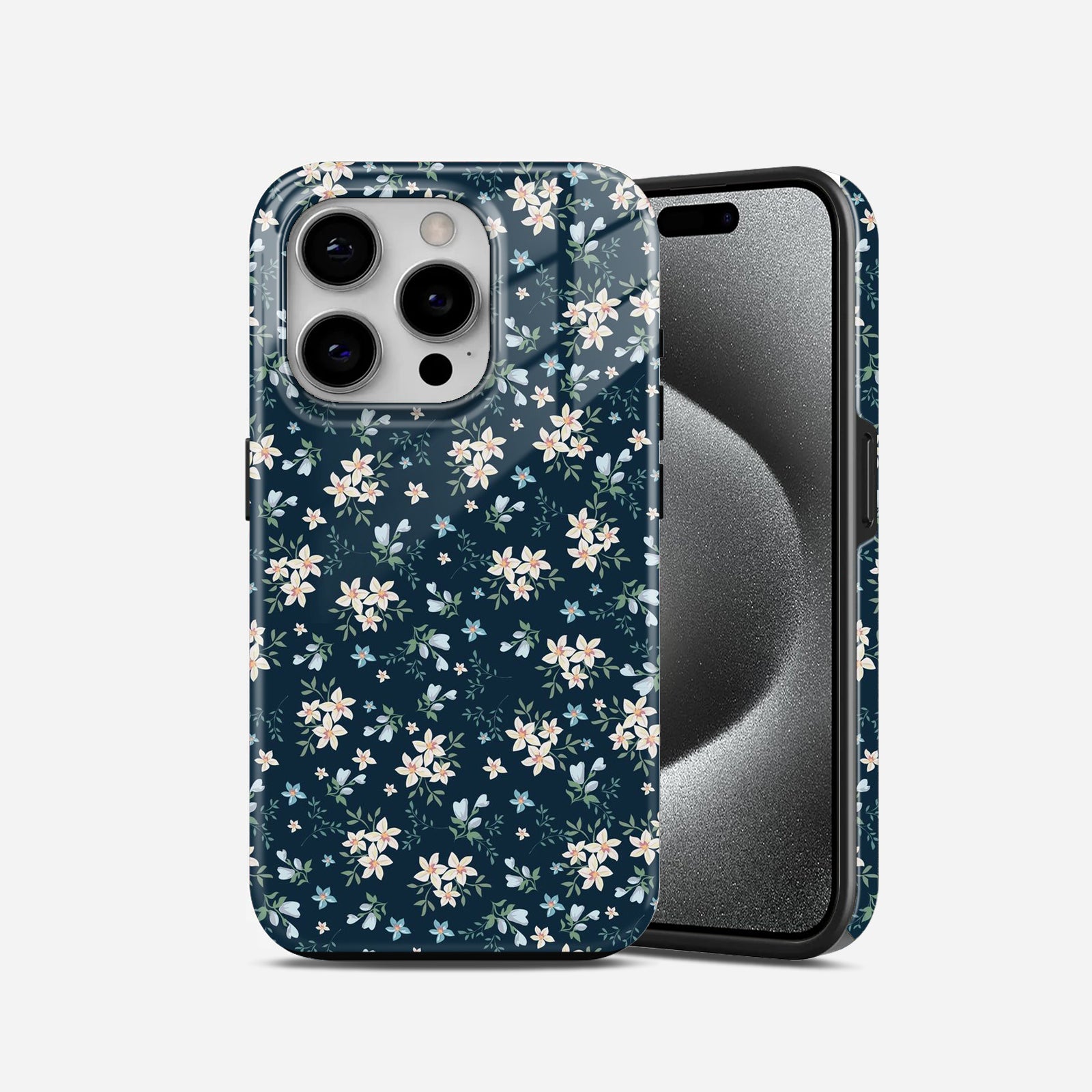 Black Floral 2 in 1 Mobile Case