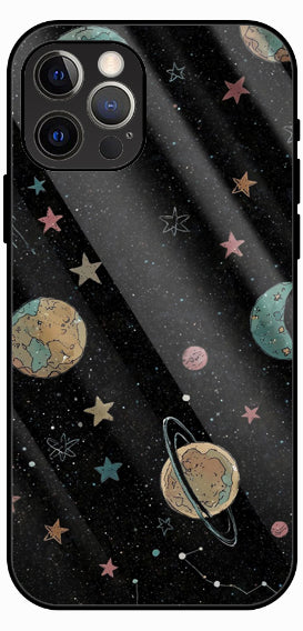 Black Starry Night Premium Glass Phone Case