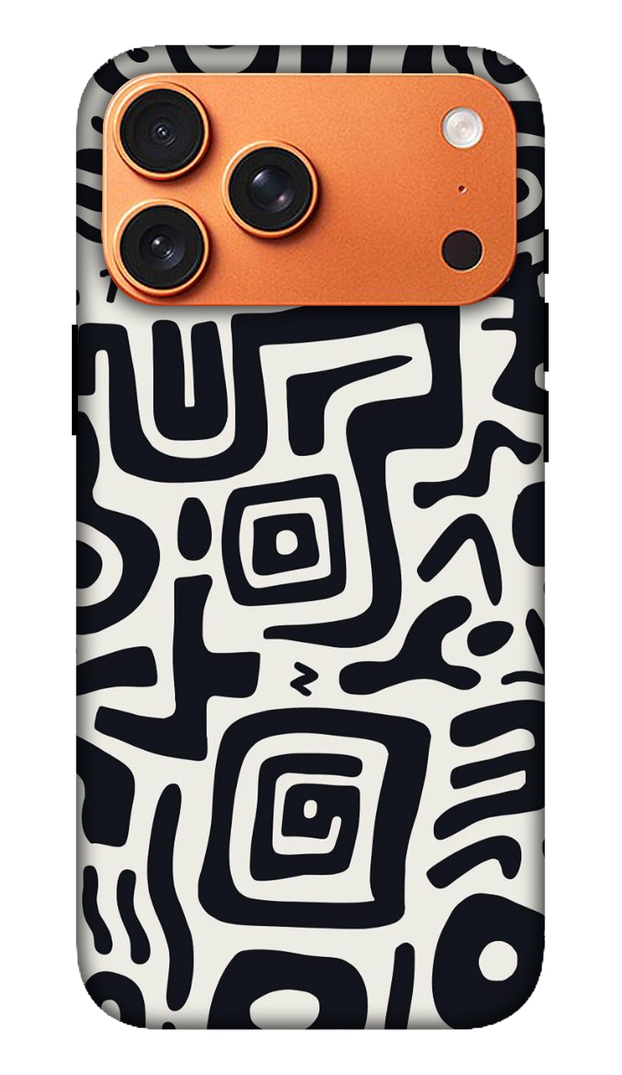 Black White Doodle Pattern Phone Case