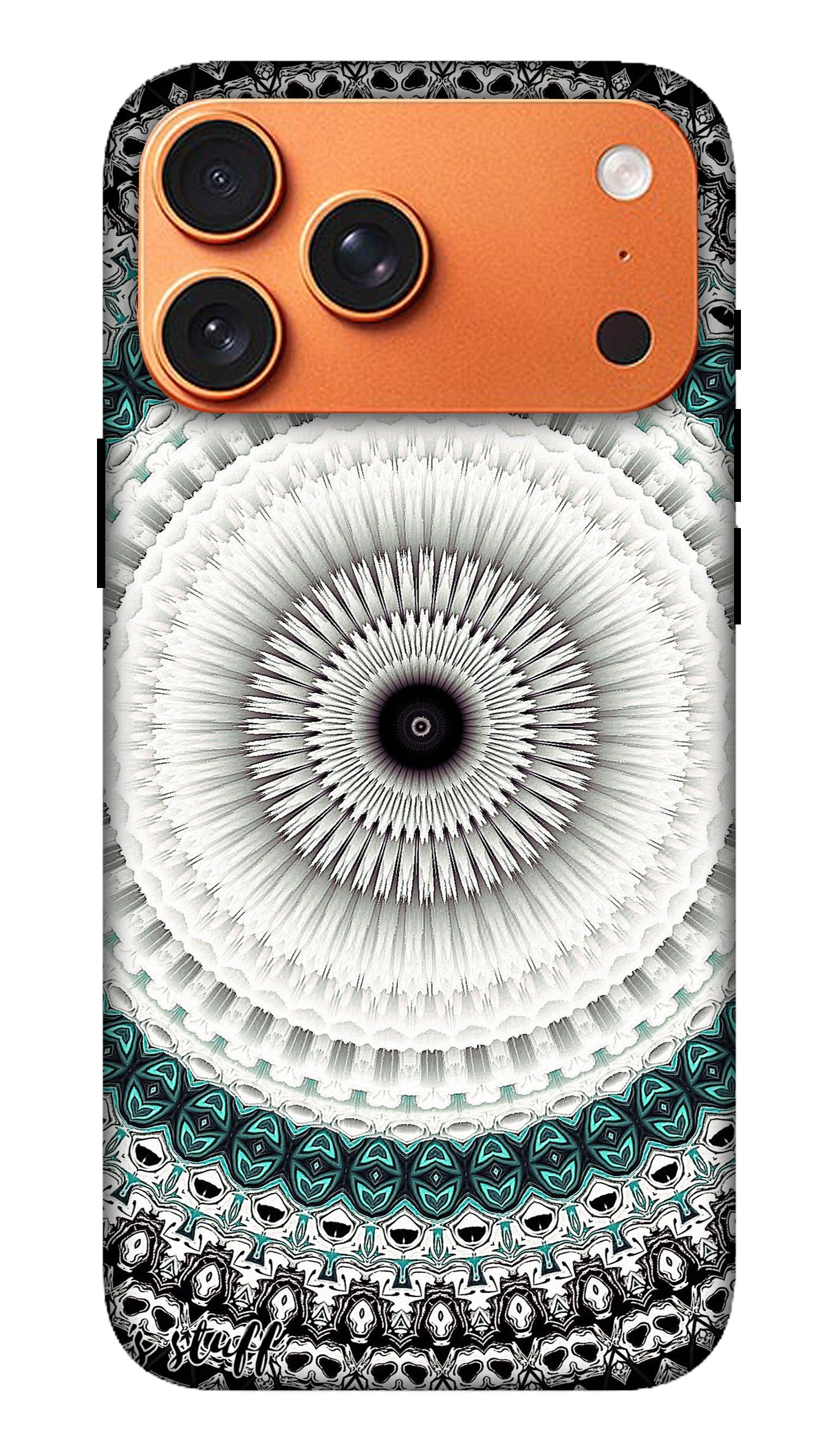 Black White Mandala Geometry Phone Case