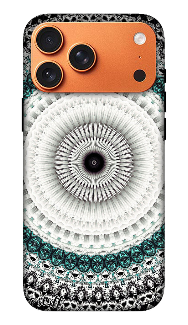 Black White Mandala Geometry Phone Case