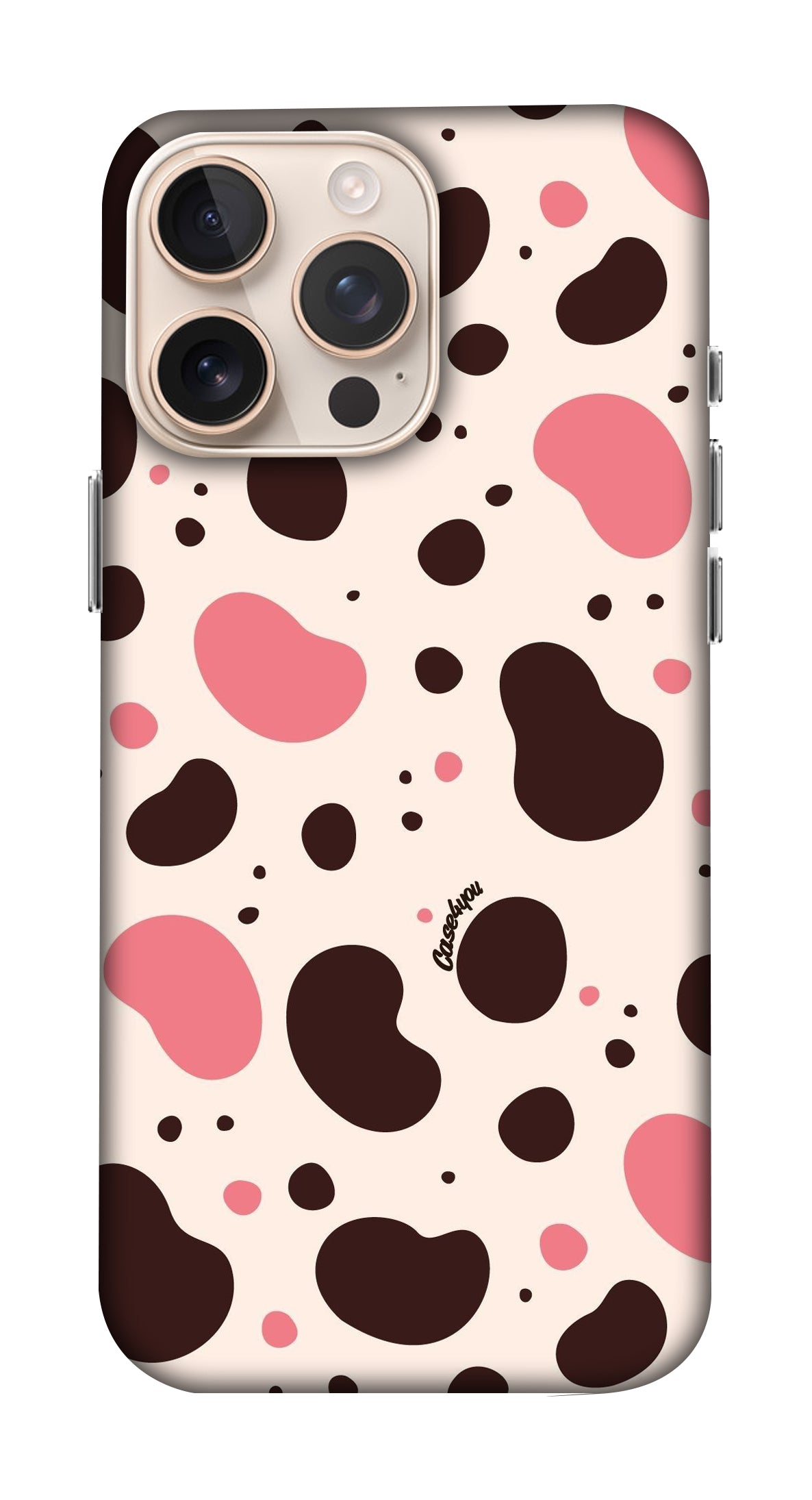 Black and Brown Cow Pattern Shape Phone Case