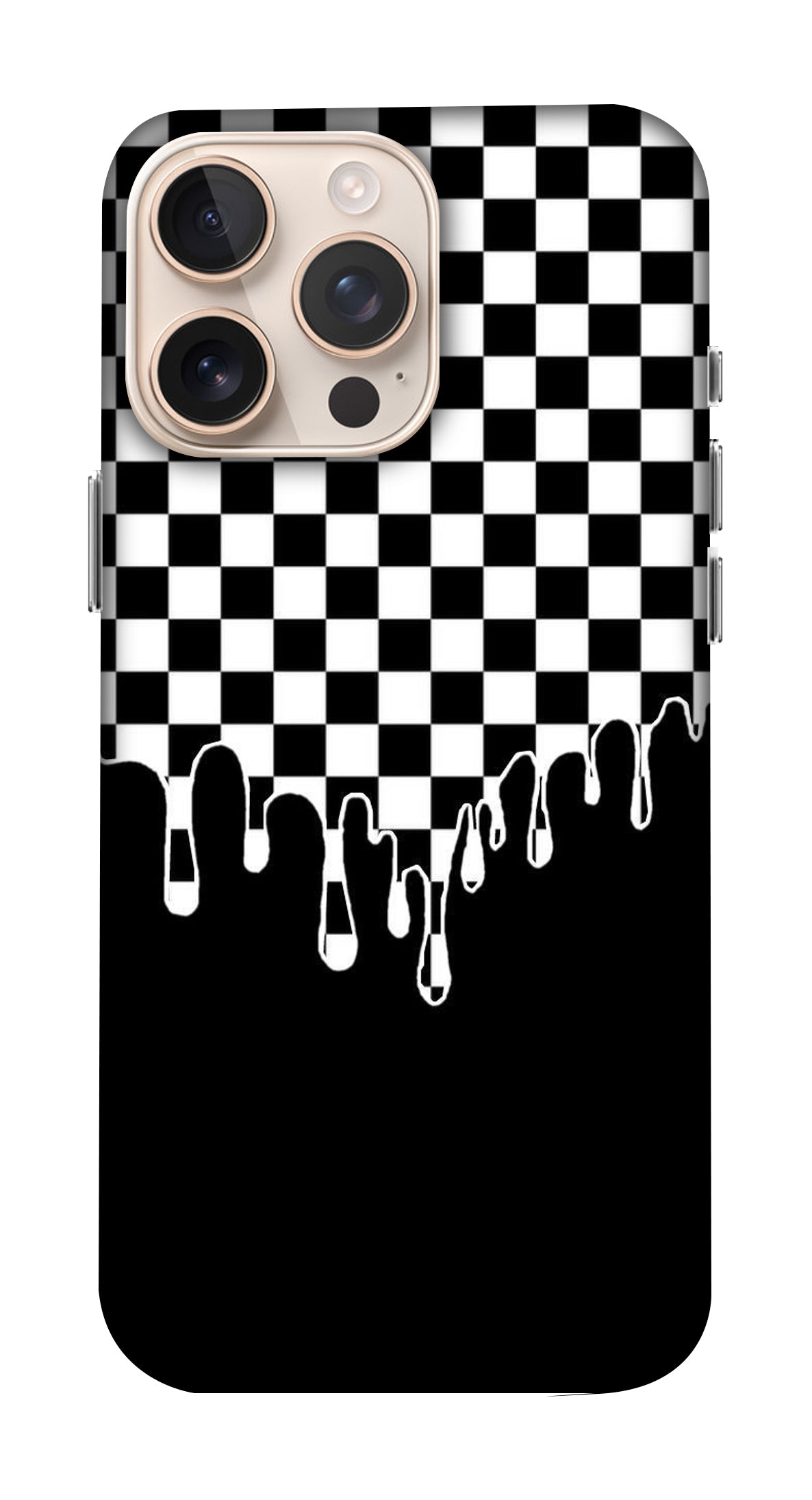 Black and White Dripping Shapped Mobicase