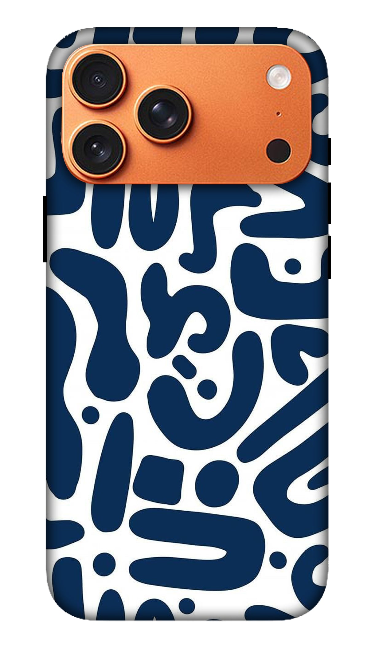 Blue Abstract Floral Pattern Phone Case