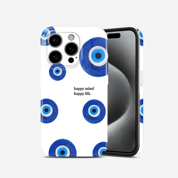 Blue Evil Eye Protection Hard Glossy Case - Stylish & Protective Cover