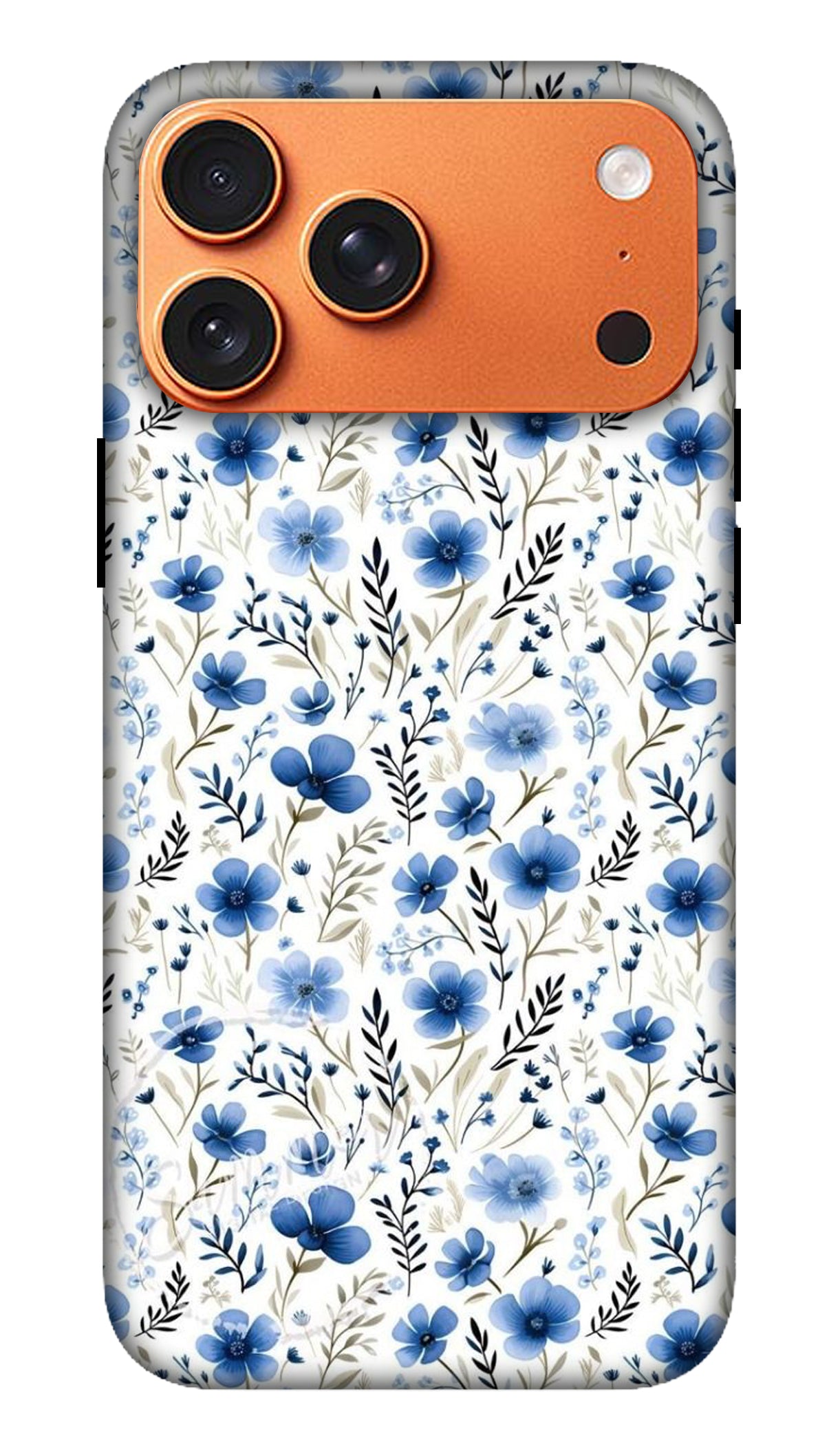 Blue Petite Floral Garden Phone Case