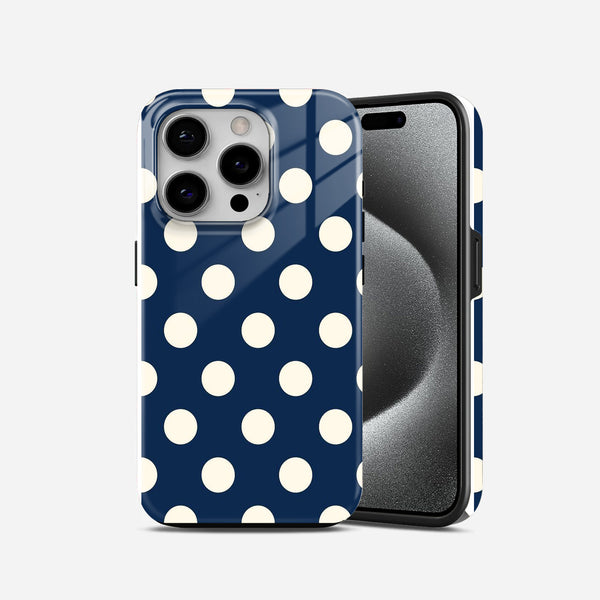 Blue Polka Dots 2 in 1 Mobile Case