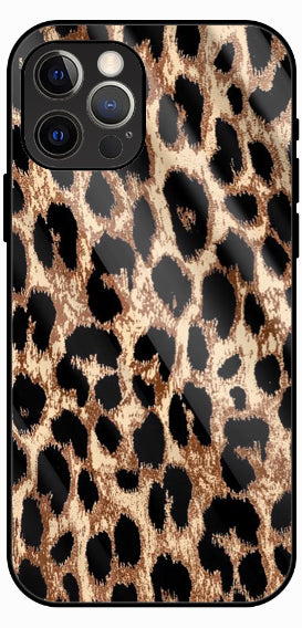Bold Leopard Pattern Luxury Glass Back Phone Case