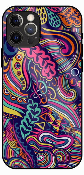Color Splash Retro Abstract Art Luxury Glass Back Phone Case