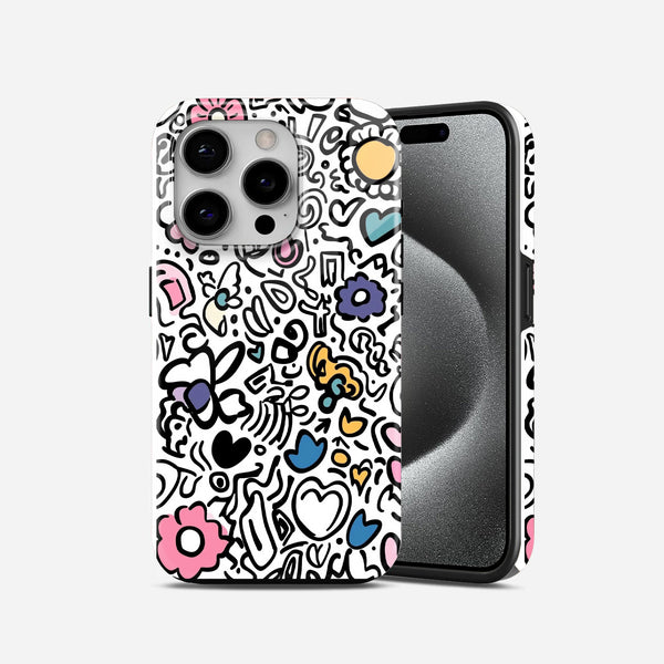 Colorful Doodles 2 in 1 Mobile Case