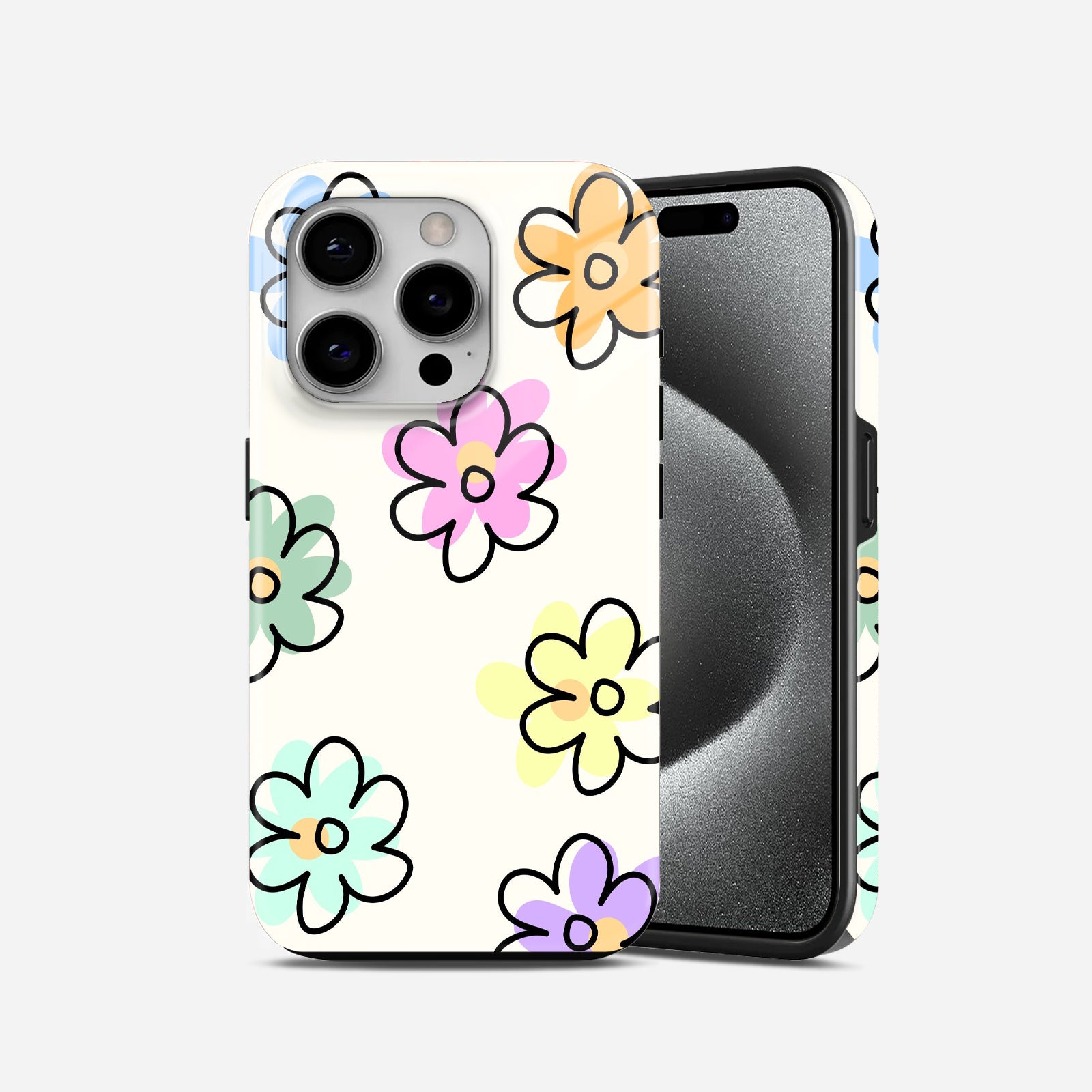 Colorful Floral 2 in 1 Mobile Case