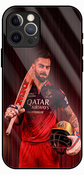 Cricket Action Hero Red Theme Luxury Glass Back Phone Case