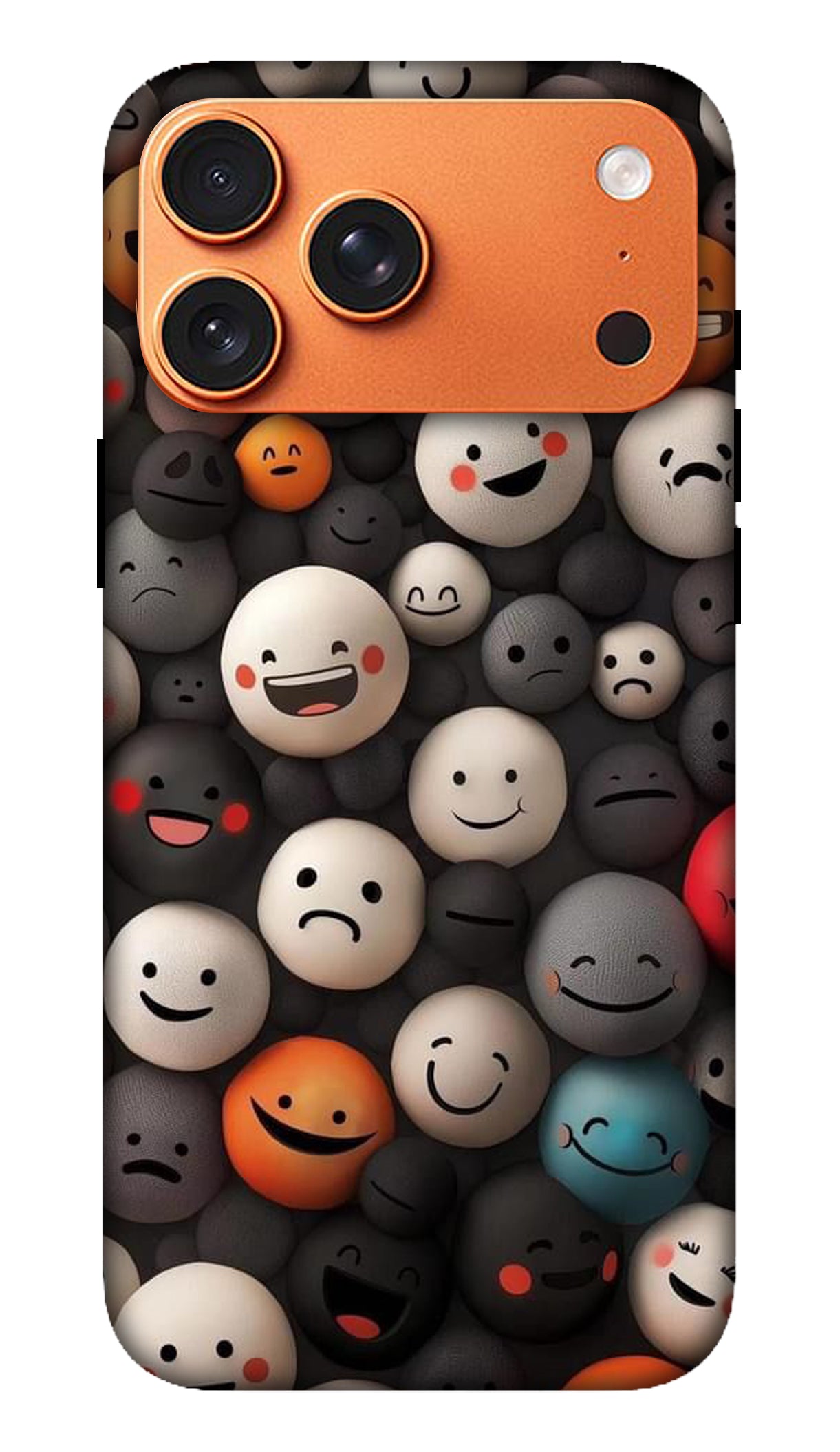 Cute Emoji Pattern Aesthetic Phone Case