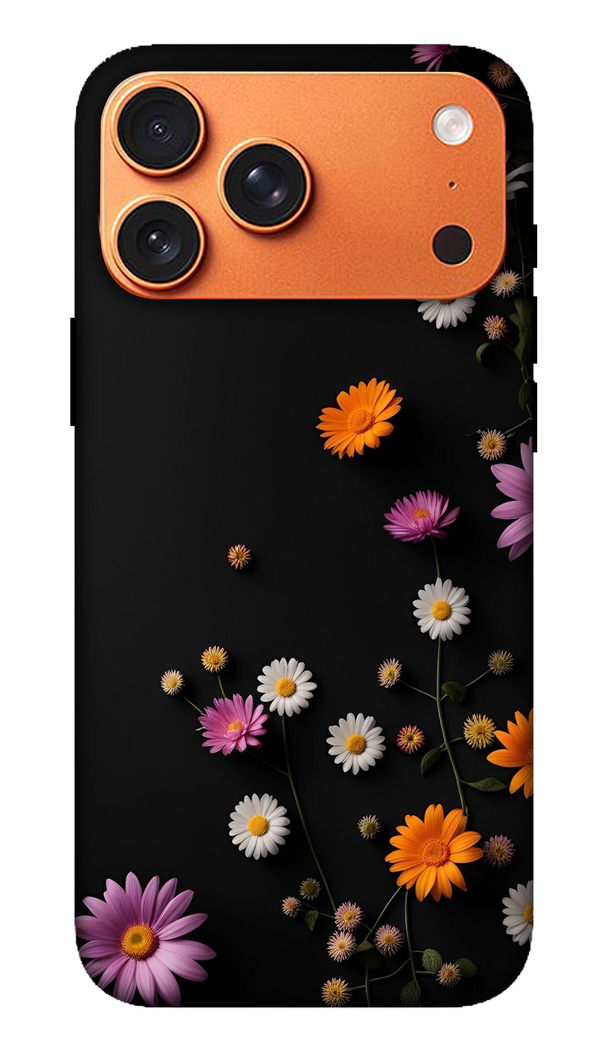 Dark Cute Floral Scatter Phone Case