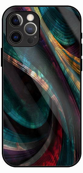 Dark Fluid Waves Luxury Glass Back Phone Case