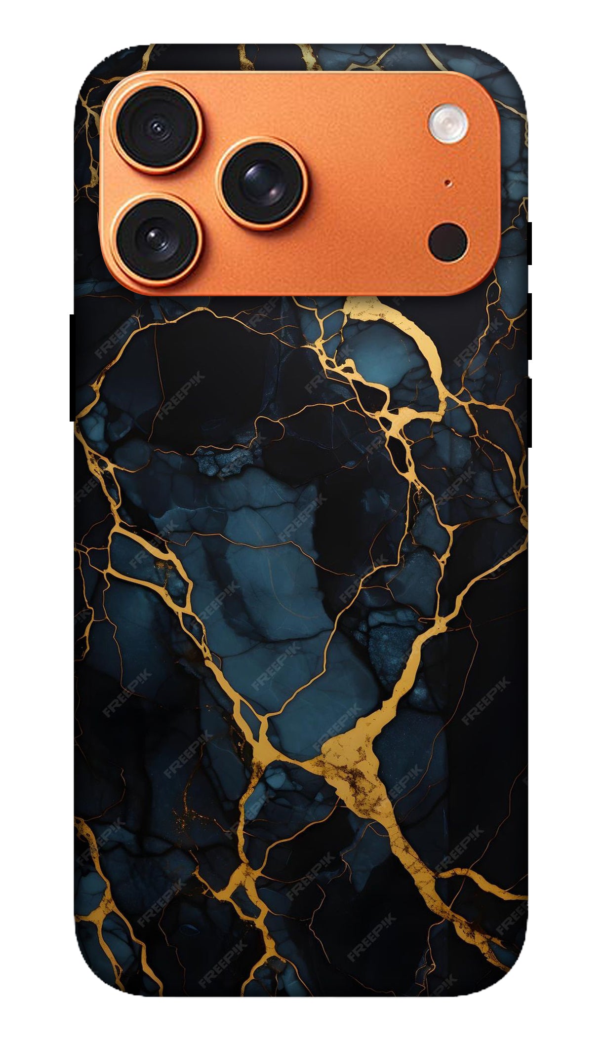 Dark Marble Gold Crack Phone Case