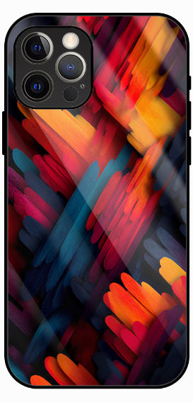 Fire Gradient Strokes Luxury Glass Back Phone Case