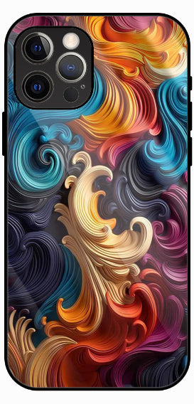 Fire Smoke Fusion Luxury Glass Back Phone Case