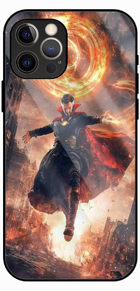 Flame Power Hero Flight Luxury Glass Back Phone Case