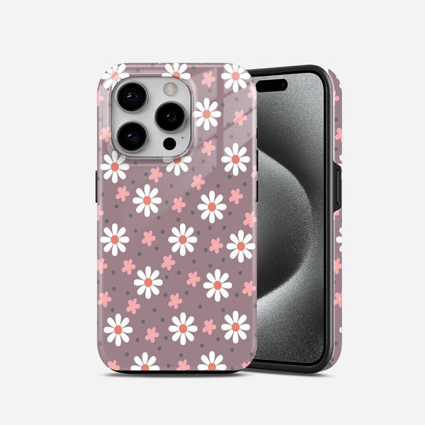 Floral On White Background 2 in 1 Mobile Case