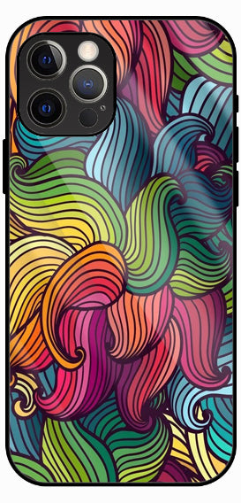 Floral Pop Abstract Pattern Luxury Glass Back Phone Case