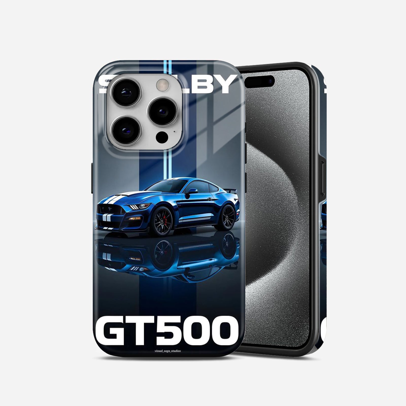 GT500 Blue Car 2 in 1 Mobile Case