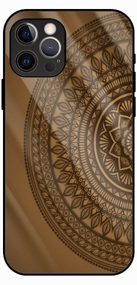 Golden Mandala Luxury Pattern Luxury Glass Back Phone Case