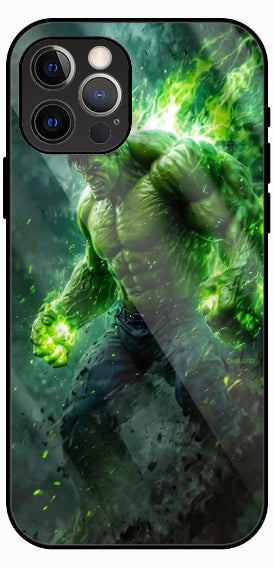 Green Energy Hero Glow Luxury Glass Back Phone Case