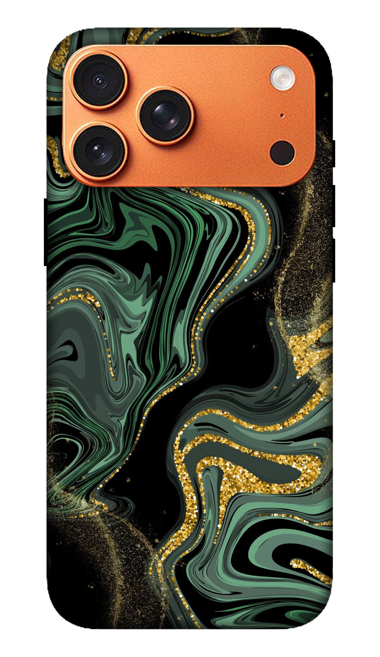 Green Marble Flow Pattern Phone Case